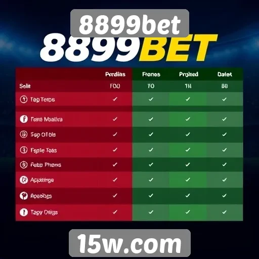 Comparativo entre 8899bet e outros sites de apostas